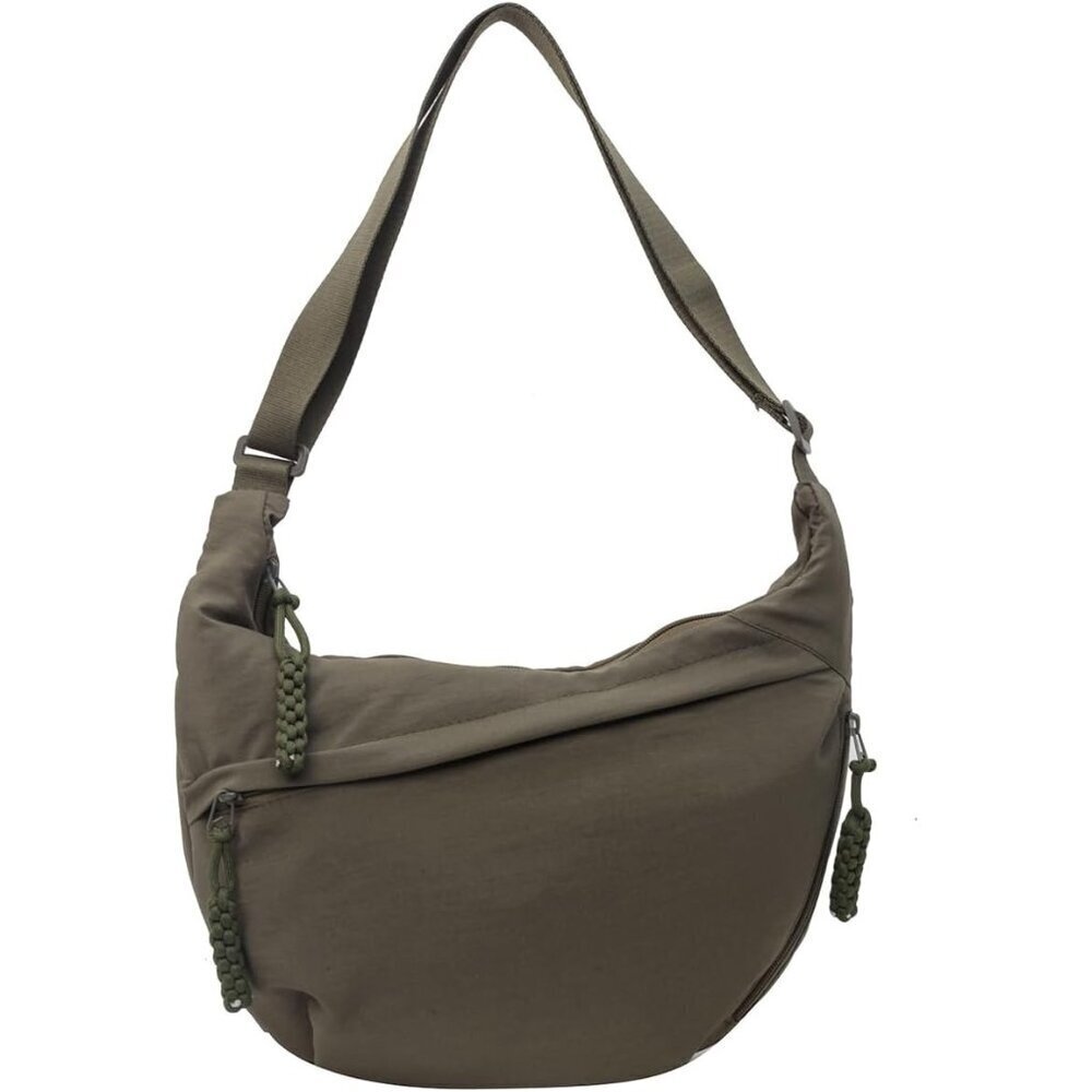 Nylon Crossbody Bag for Women Tote Pockets Adjustable Shoulder Travel Purse